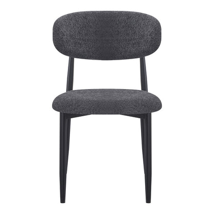 Folegio chair, anthracite-colored with black legs 50x57x79.5cm