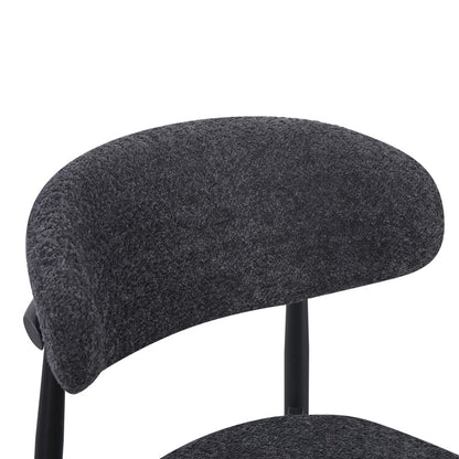 Folegio chair, anthracite-colored with black legs 50x57x79.5cm