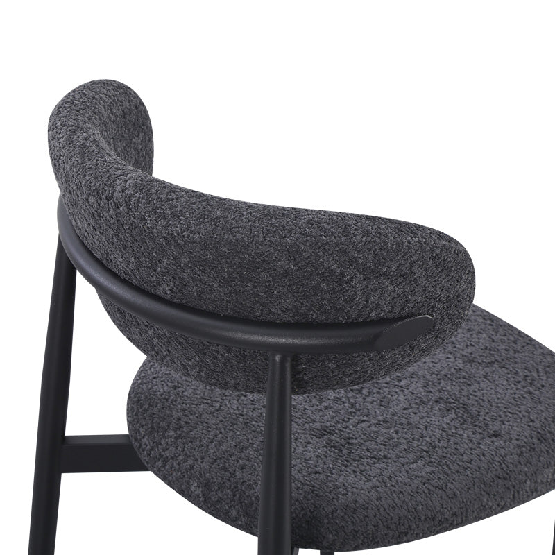 Folegio chair, anthracite-colored with black legs 50x57x79.5cm