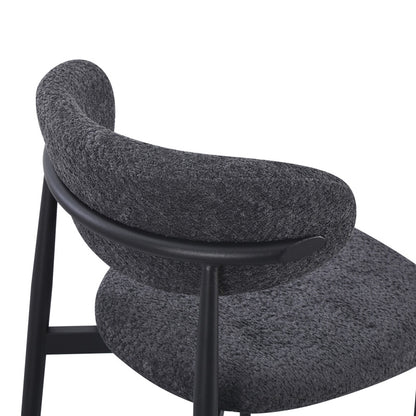 Folegio chair, anthracite-colored with black legs 50x57x79.5cm