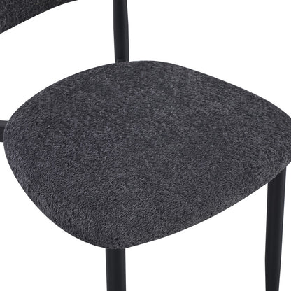 Folegio chair, anthracite-colored with black legs 50x57x79.5cm