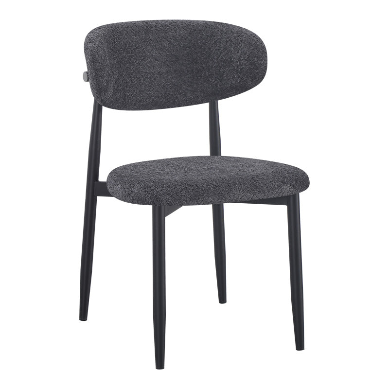 Folegio chair, anthracite-colored with black legs 50x57x79.5cm