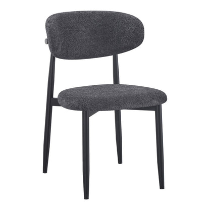 Folegio chair, anthracite-colored with black legs 50x57x79.5cm