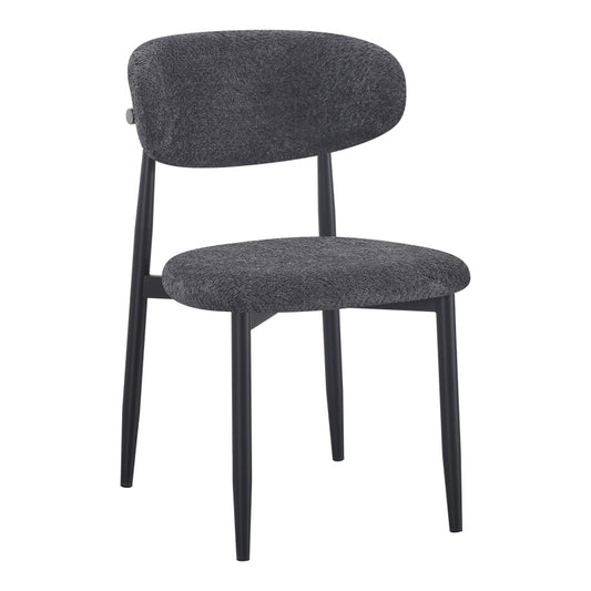 Folegio chair, anthracite-colored with black legs 50x57x79.5cm