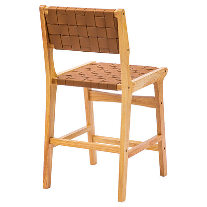 Bar stool Ridley pakoworld wood-pu natural