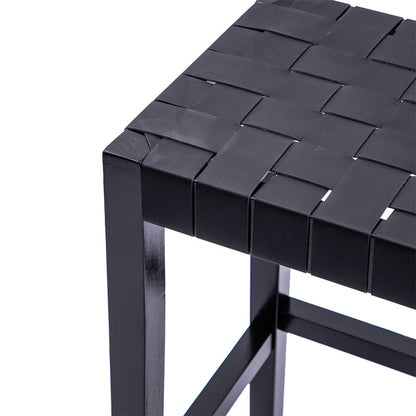 Stool Ridley pakoworld wood-pu black 51x34x61.5cm