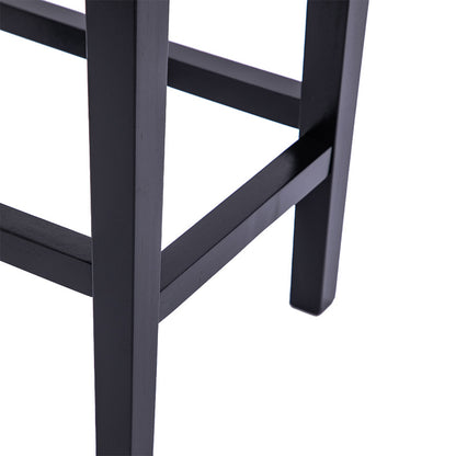 Stool Ridley pakoworld wood-pu black 51x34x61.5cm