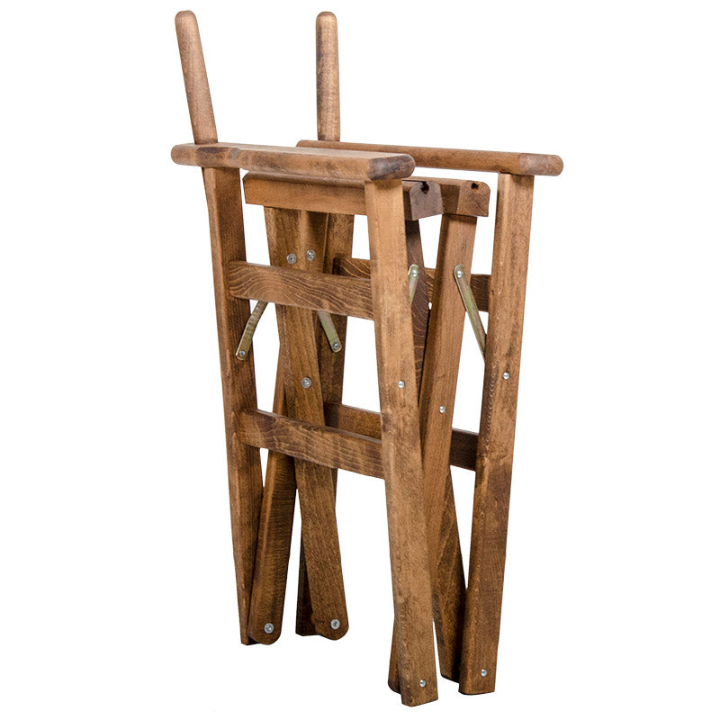 Director's armchair frame Retto solid beech walnut