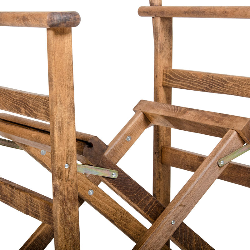 Director's armchair frame Retto solid beech walnut