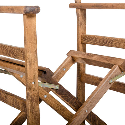 Director's armchair frame Retto solid beech walnut