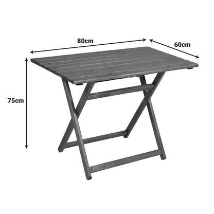 Table Retto beech walnut impregnation 80x60x75cm