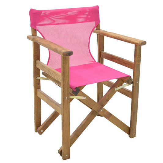 Director's armchair frame Retto pakoworld solid beech walnut-PVC pink