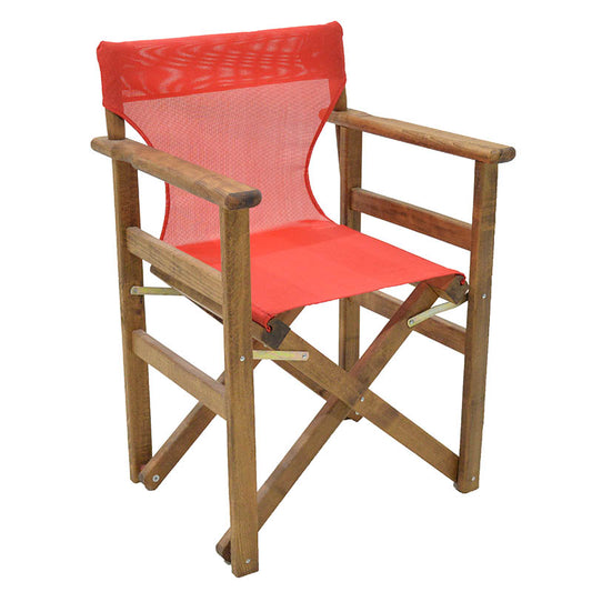 Director's armchair frame Retto pakoworld solid beech walnut - PVC red