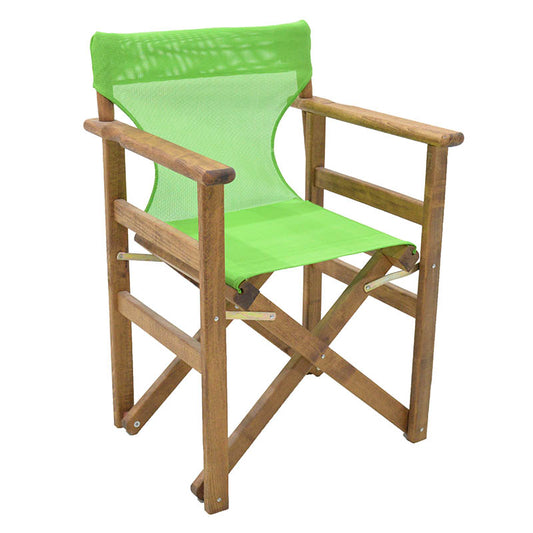 Director's armchair frame Retto pakoworld solid beech walnut - PVC light green