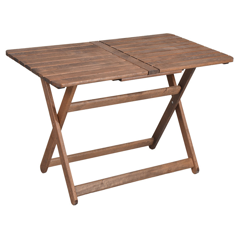 Dining Retto set 5 pcs solid beech wood walnut-dark red color 120x75x71cm