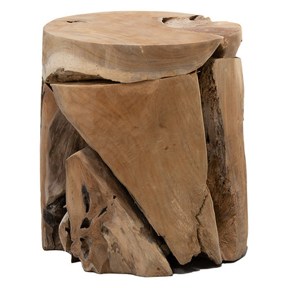 Arteco pakoworld stool handmade teak wood natural 35x35x40cm