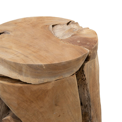 Arteco pakoworld stool handmade teak wood natural 35x35x40cm