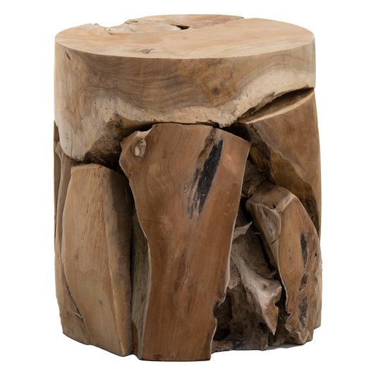 Arteco pakoworld stool handmade teak wood natural 35x35x40cm