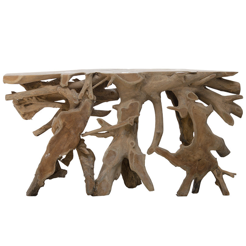 Console Root pakoworld handmade teak wood natural 150x40x80cm