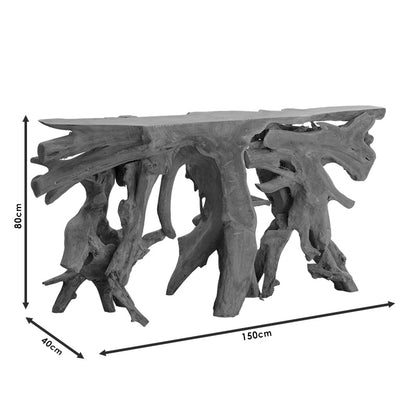 Console Root pakoworld handmade teak wood natural 150x40x80cm
