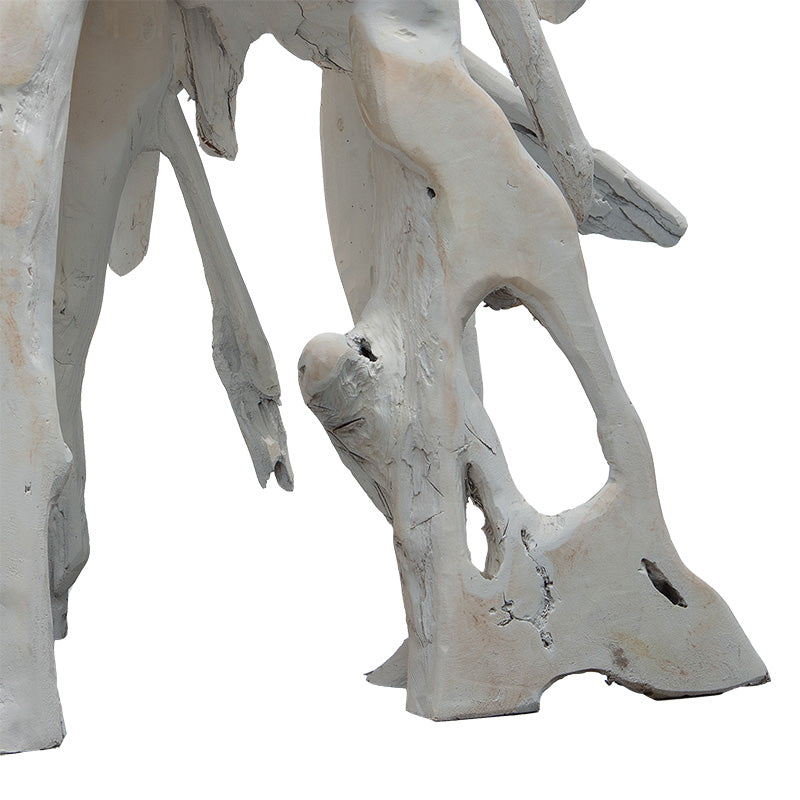 Console Lyle pakoworld handmade solid wood white 100x38x80cm