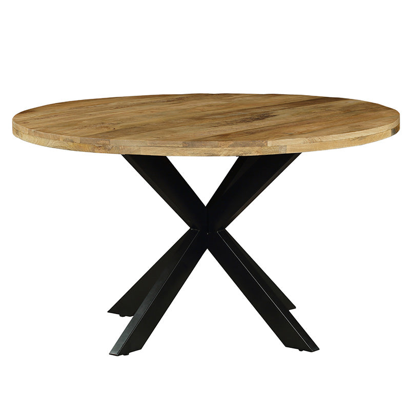 Royalty pakoworld table solid wood 4cm walnut-leg black D130x77cm