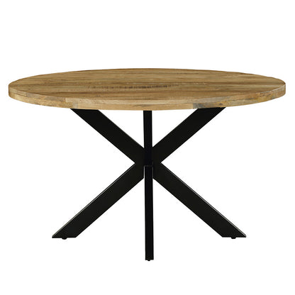 Royalty pakoworld table solid wood 4cm walnut-leg black D130x77cm