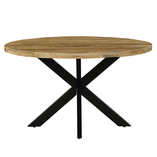 Royalty pakoworld table solid wood 4cm walnut-leg black D130x77cm