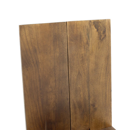 Chair Elora pakoworld solid wood acacia walnut-black metal