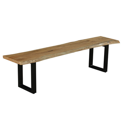 Bench Stiles pakoworld solid wood acacia 3.5cm walnut-black 180x40x45cm