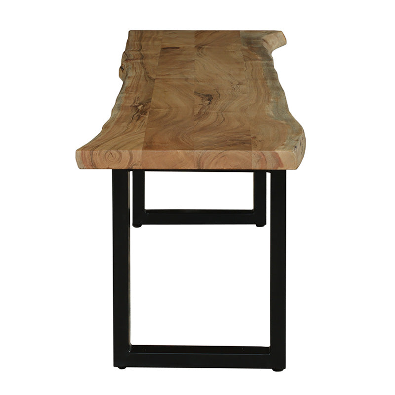 Bench Stiles pakoworld solid wood acacia 3.5cm walnut-black 180x40x45cm