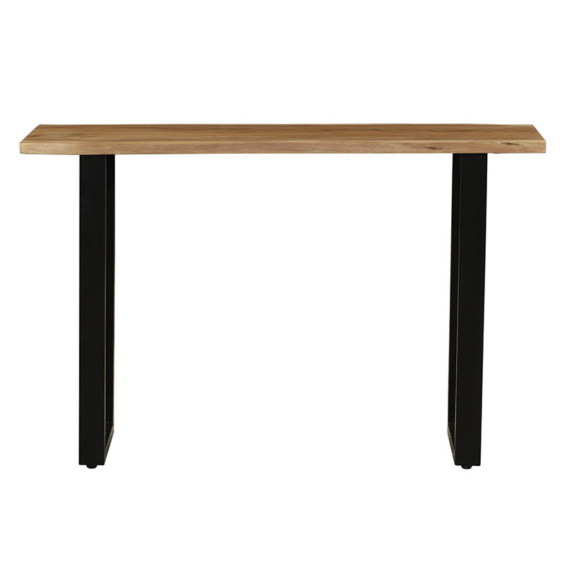 Console table Carver pakoworld solid wood acacia 3.5cm walnut-foot black 120x40x76cm