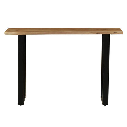Console table Carver pakoworld solid wood acacia 3.5cm walnut-foot black 120x40x76cm