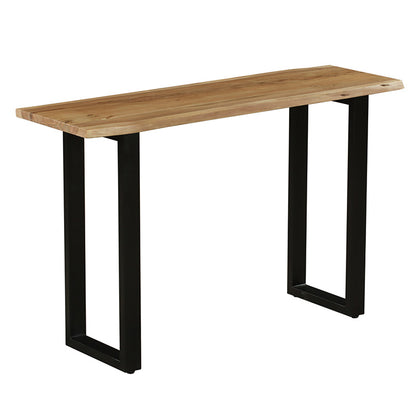 Console table Carver pakoworld solid wood acacia 3.5cm walnut-foot black 120x40x76cm