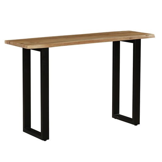 Console table Carver pakoworld solid wood acacia 3.5cm walnut-foot black 120x40x76cm