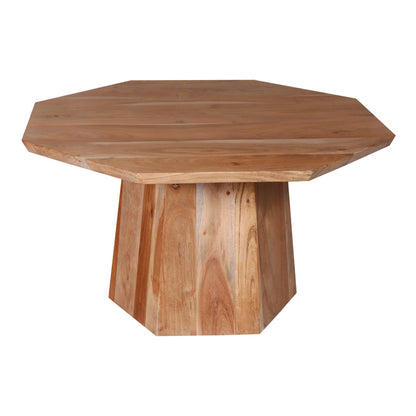 Octagon coffee table pakoworld acacia wood in natural shade D80x45cm