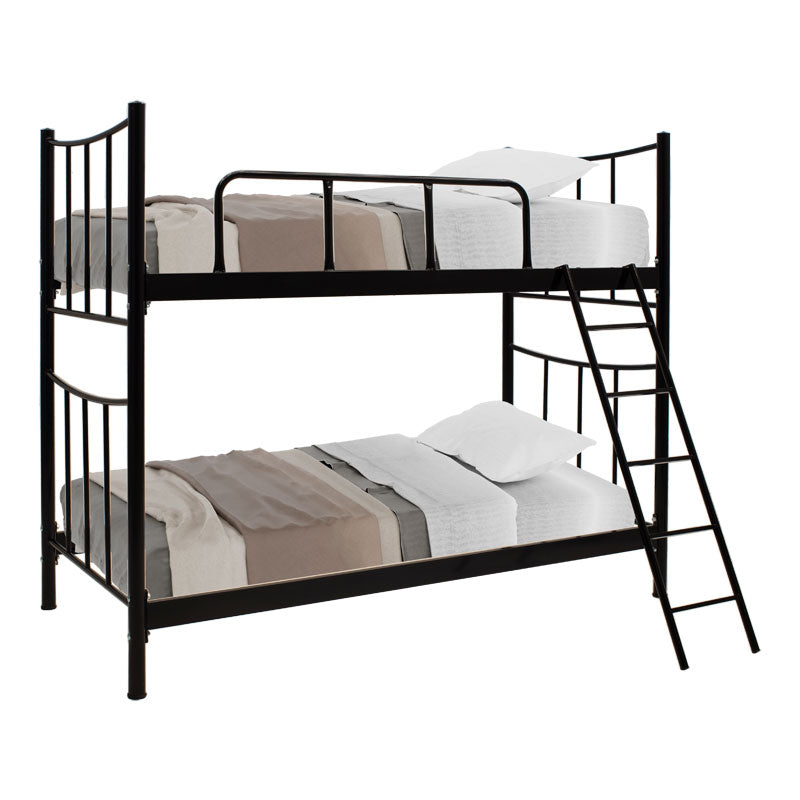 Bunk bed Winston pakoworld metallic black gloss 90x190cm