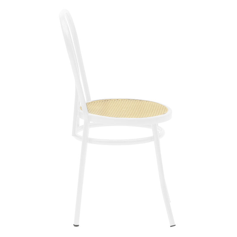 Vienna chair pakoworld pe rattan beige-metal white