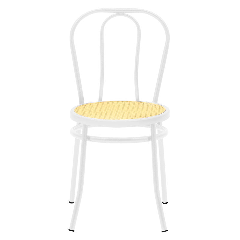 Vienna chair pakoworld pe rattan beige-metal white