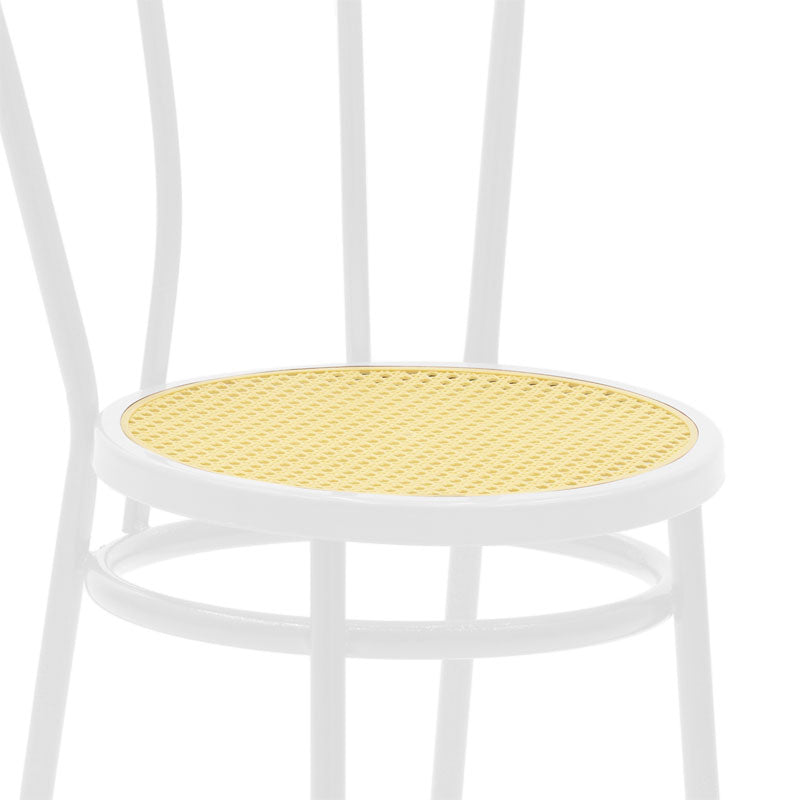 Vienna chair pakoworld pe rattan beige-metal white