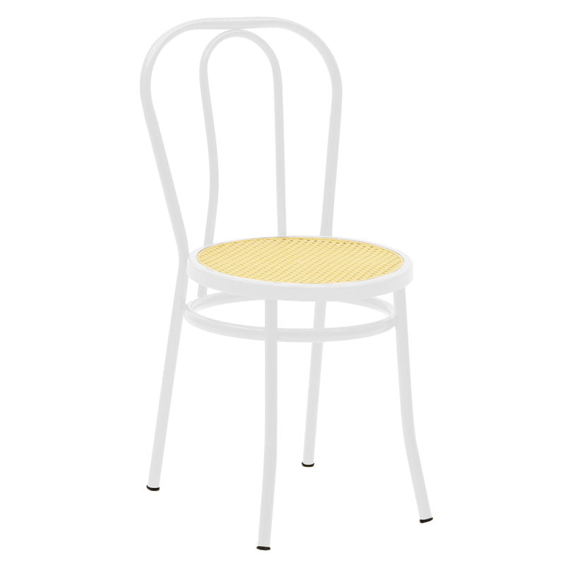 Vienna chair pakoworld pe rattan beige-metal white