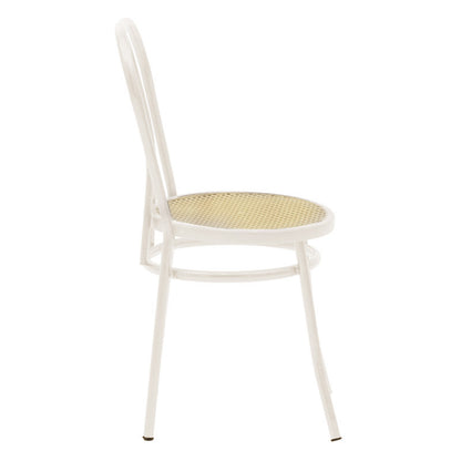 Vienna chair pakoworld pe rattan beige-metal ecru