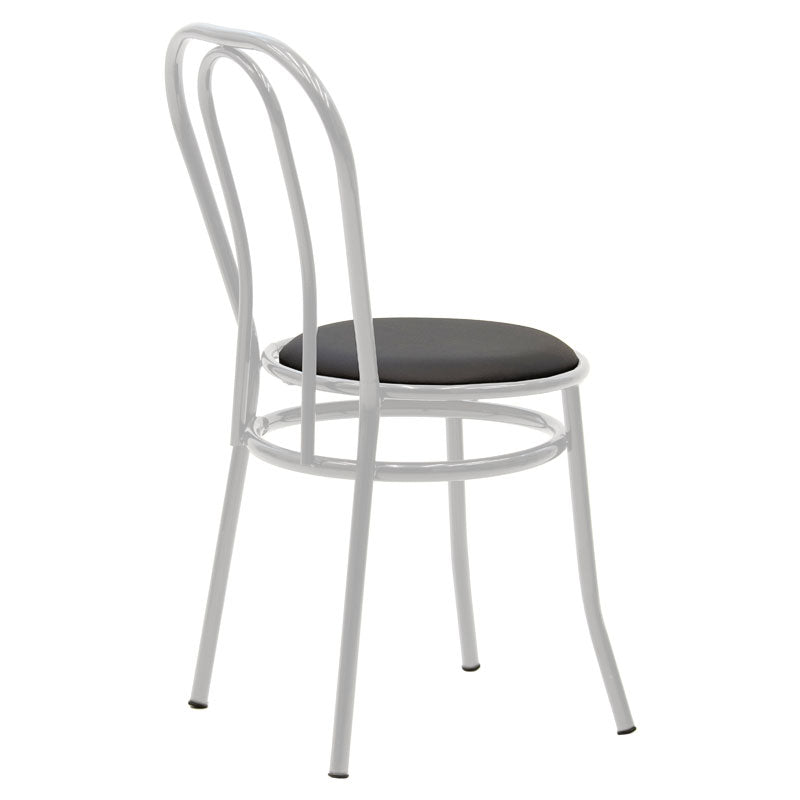 Vienna chair I pakoworld pu black-metal white