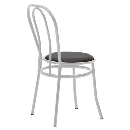 Vienna chair I pakoworld pu black-metal white