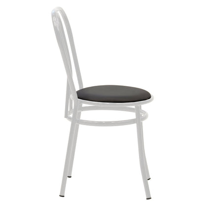 Vienna chair I pakoworld pu black-metal white