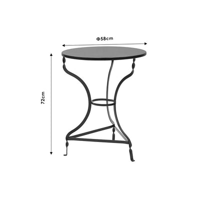 Table Noah pakoworld metallic white D58x72cm