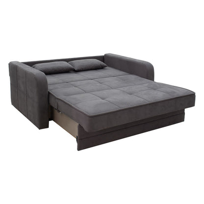 Sofa bed 2 seats Diamont pakoworld grey fabric 169x105x85cm