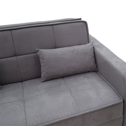 Sofa bed 2 seats Diamont pakoworld grey fabric 169x105x85cm