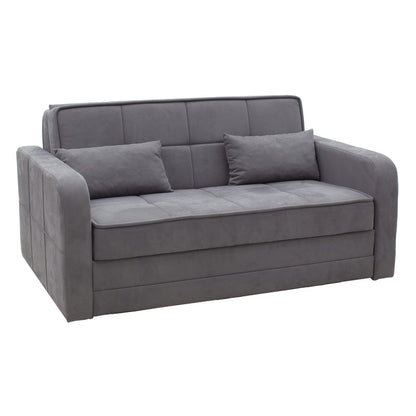 Sofa bed 2 seats Diamont pakoworld grey fabric 169x105x85cm