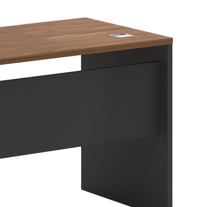 Professional right corner office desk Oscar walnut-anthracite 160x140x76cm